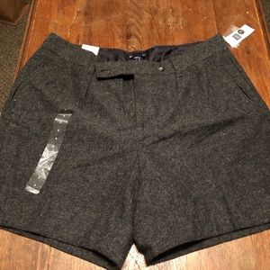 Grey wool shorts